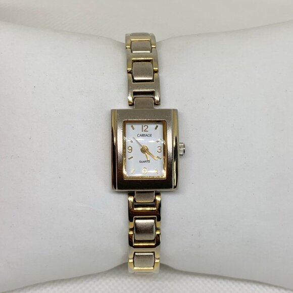 Carriage by Timex women watch two tone 17mm rectangle Quartz up to 7.5” running - Picture 1 of 7